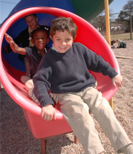Strickland Christian School student on playground